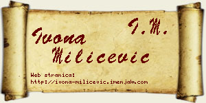 Ivona Milićević vizit kartica